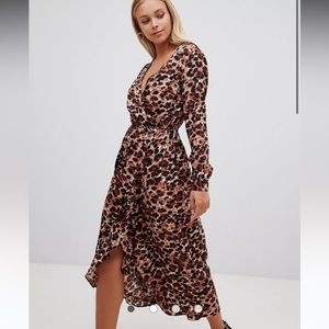Leopard Print Midi Dress